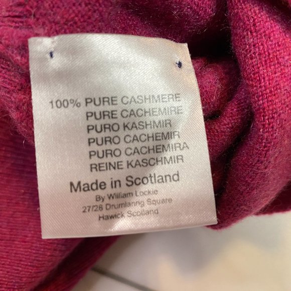 Ben Silver by William Lockie Charleston Cashmere Polo Sweater Maroon Large L - Picture 4 of 6